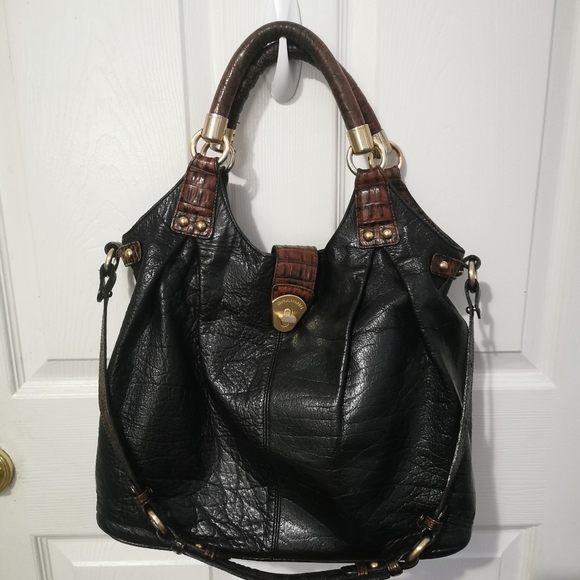 Vintage Brahmin black & brown leather purse, great condition - Picture 1 of 9